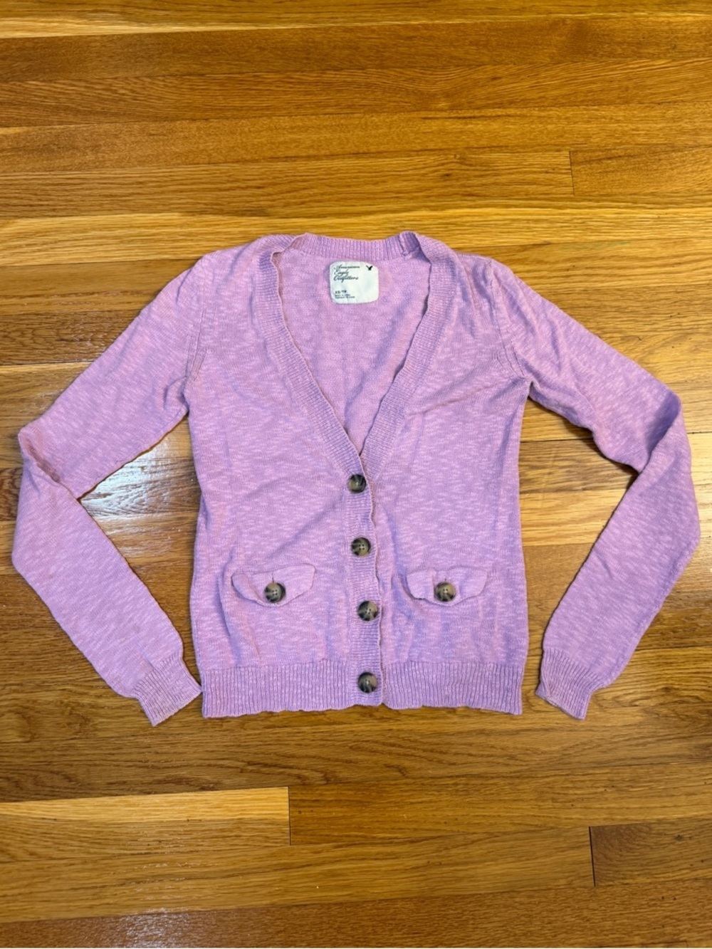 American Eagle Outfitters Button-Front Cardigan Sweater in Lilac - Size XS